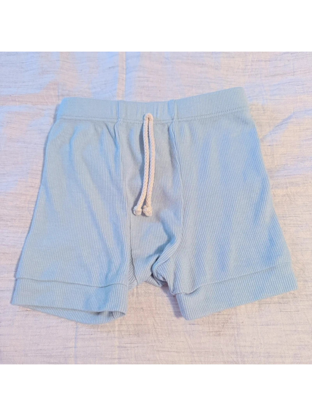 Childhoods clothing light blue rib knit shorts